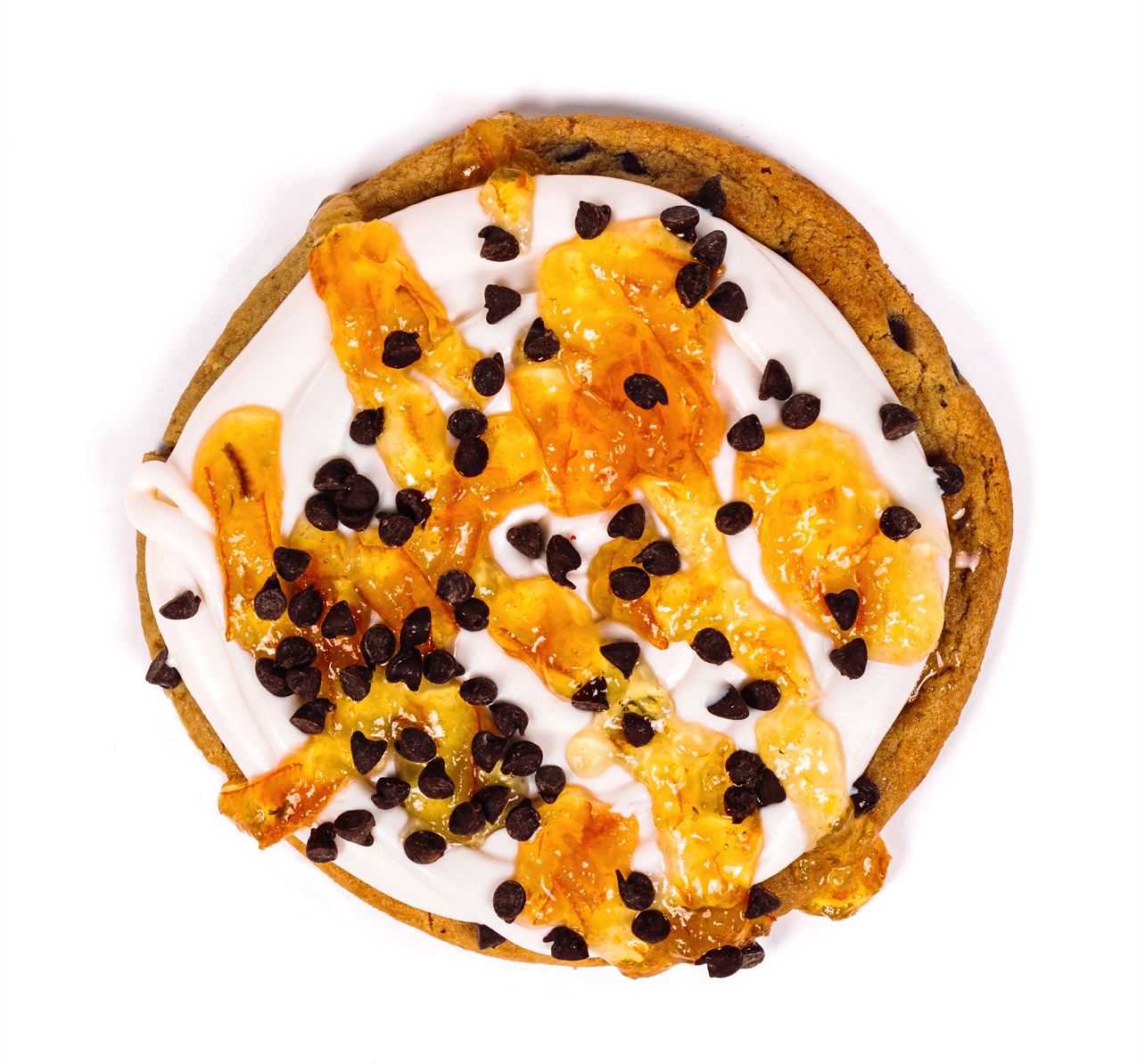 Orange Chocolate Chip - Chocolate Chunk Cookie, Vanilla Buttercream Icing, Orange Marmalade